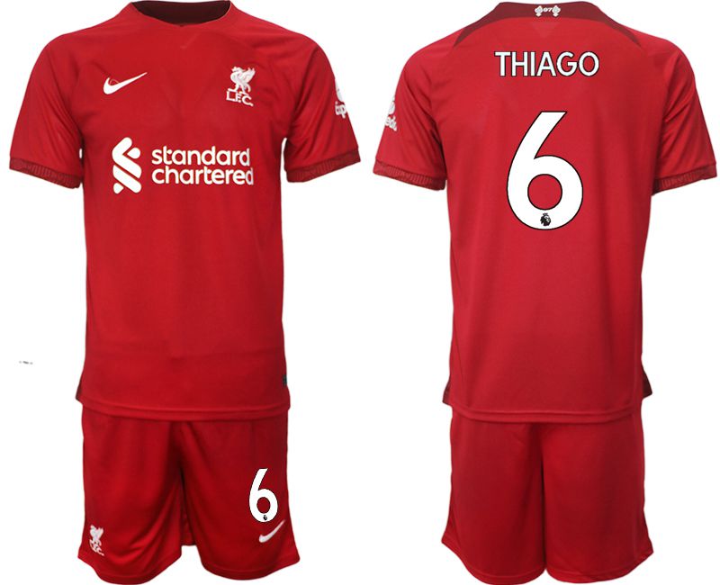 Men 2022-2023 Club Liverpool home red #6 Soccer Jersey->liverpool jersey->Soccer Club Jersey